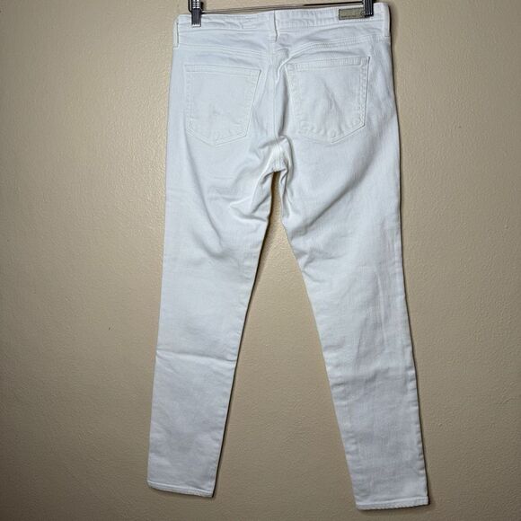 AG Adriano Goldschmied Jeans Women's 29R White The Prima Mid-Rise Cigarette - Picture 11 of 13